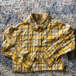Yellow Plaid Kids Shirt